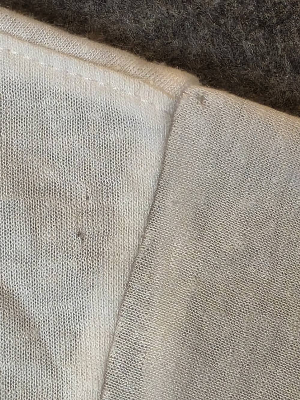 rag & bone JEAN Off-White Slub Center Seam High-Low Tee Shirt Small Linen Blend - Picture 5 of 10